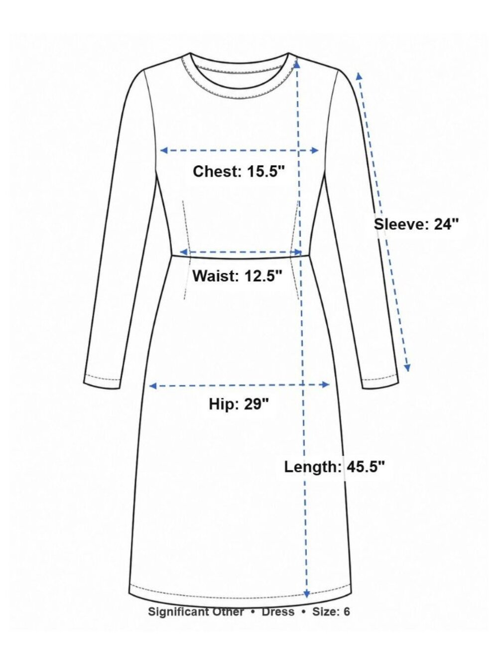 Significant Other Odelia Ivory Long Sleeve Midi Dress Twist Front Women Size 6 - Picture 14 of 14